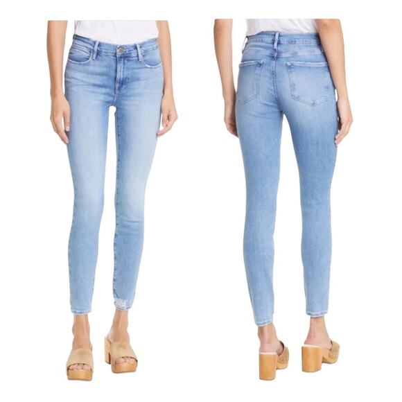 Frame Le High Skinny Jeans in Hidalgo Chew Wash Size 30 Mid Rise Stretch Denim - Picture 1 of 7